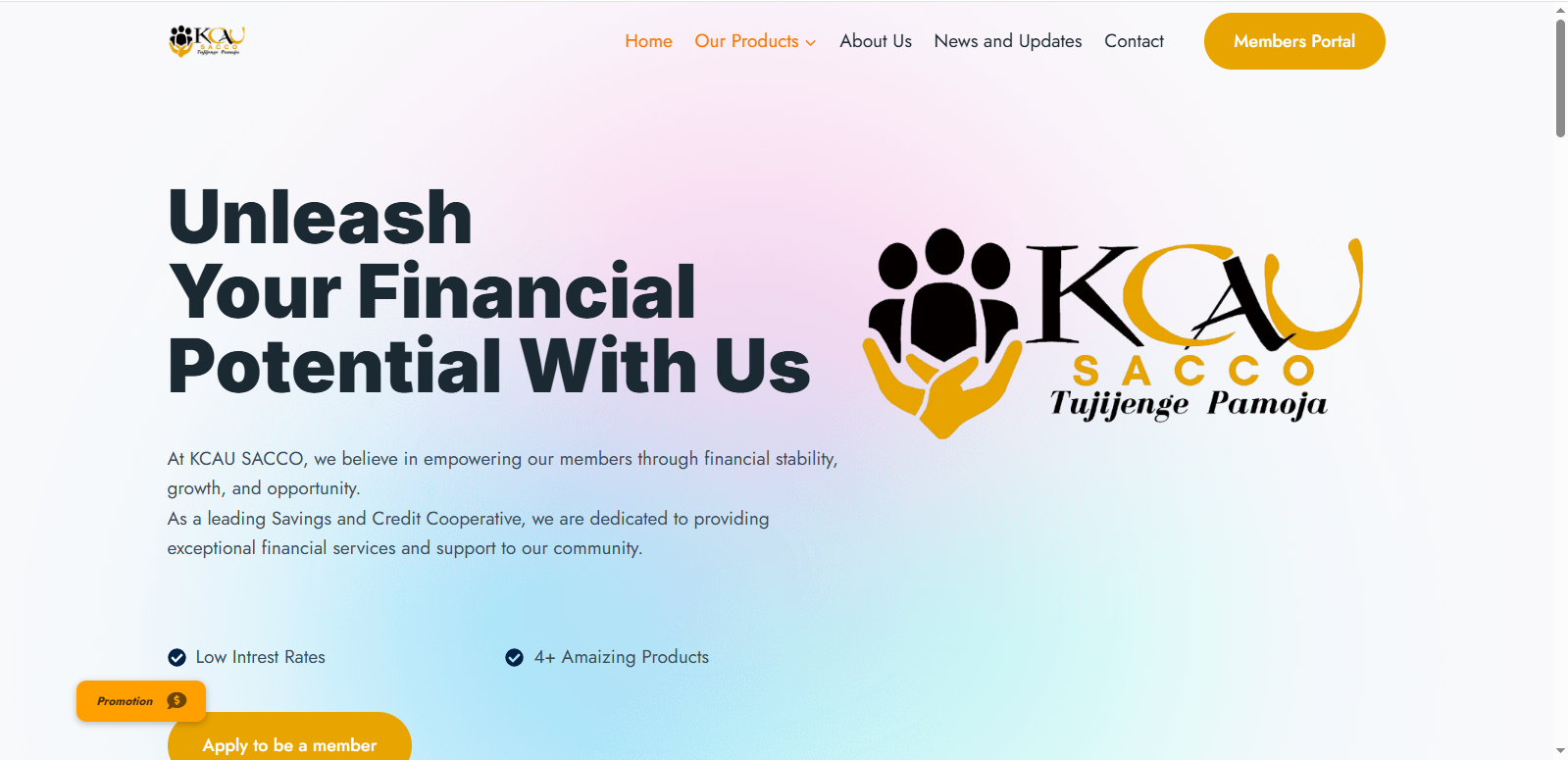 KCAU Sacco Web Application